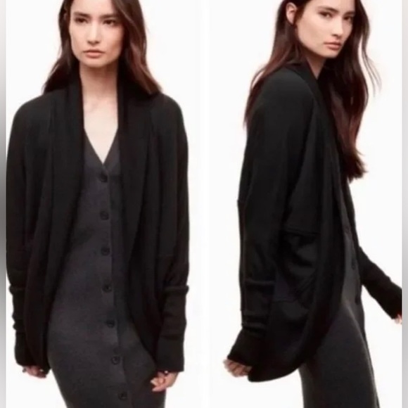 Wilfred black Diderot Cocoon open cardigan Sz S/M available - Picture 2 of 11